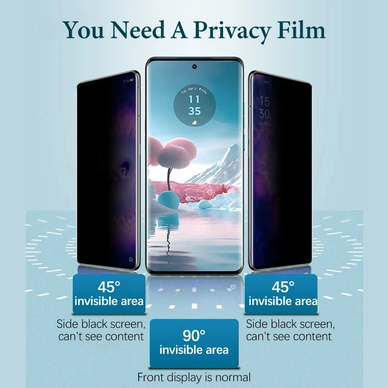 3D Curved Anti-Spy Privacy Glass Screen Protector
