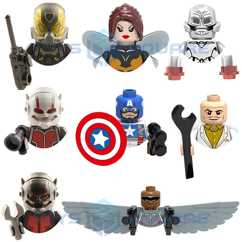 The Kingpin Wasp Captain America Yellowjacket Falcon Ultron Model Blocks Moc Bricks Set Regali Giocattoli Per Bambini X0102