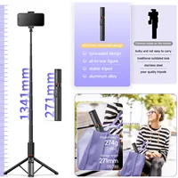 Selfie Stick with Tripod Stand and Remote, 52" Extendable Phone Selfie Stick for iPhone 17 16 15 14 13 Pro Max Galaxy S25 S24 - Image 6