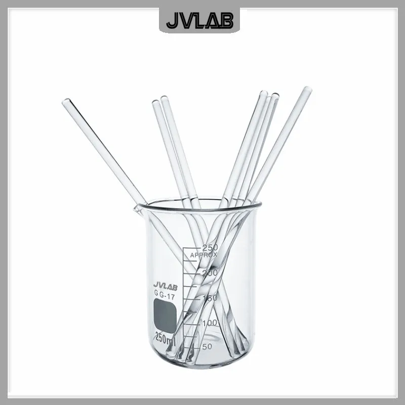 Glass Stirring Rod Lab Borosilicate Glass Diversion Tube Resistant Corrosion & High Temperature Diameter 7mm Length 300mm 10/PK