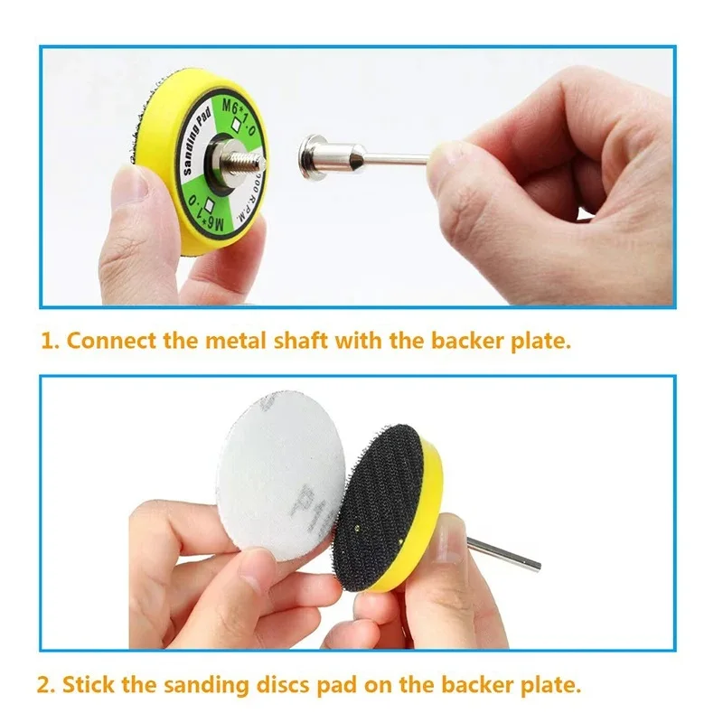 50-100pcs 2inch 50mm Sanding Discs Disk 60-2000 Grit Abrasive Polishing Pad Kit Dremel Rotary Tool Sandpapers Set Accessorie