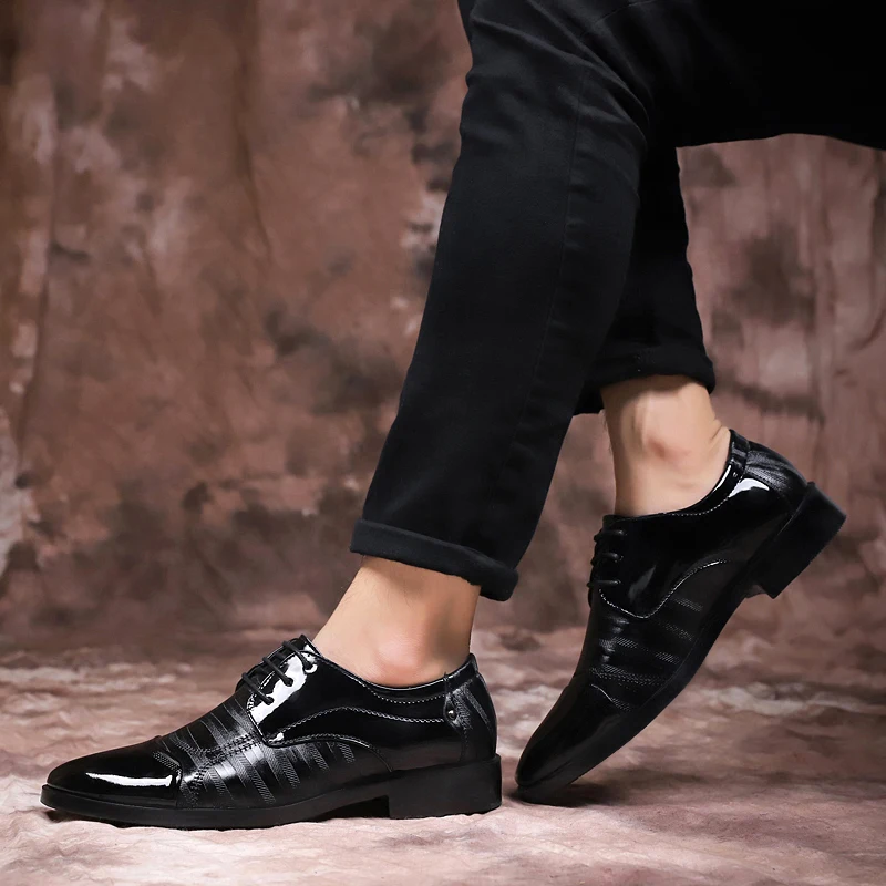 Herren Leder Bootsschuhe Für Freizeit Geschäft Und Bankett_voghion.com