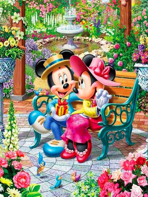 大人のためのディズニーキャラクターの油絵,ミッキーマウスの