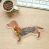 Christmas Dachshund Dog Shaped Wooden Tray Snack Plate Candy Dish Nuts Plates Dessert Plates Storage Trays Xmas Serving Tray 1