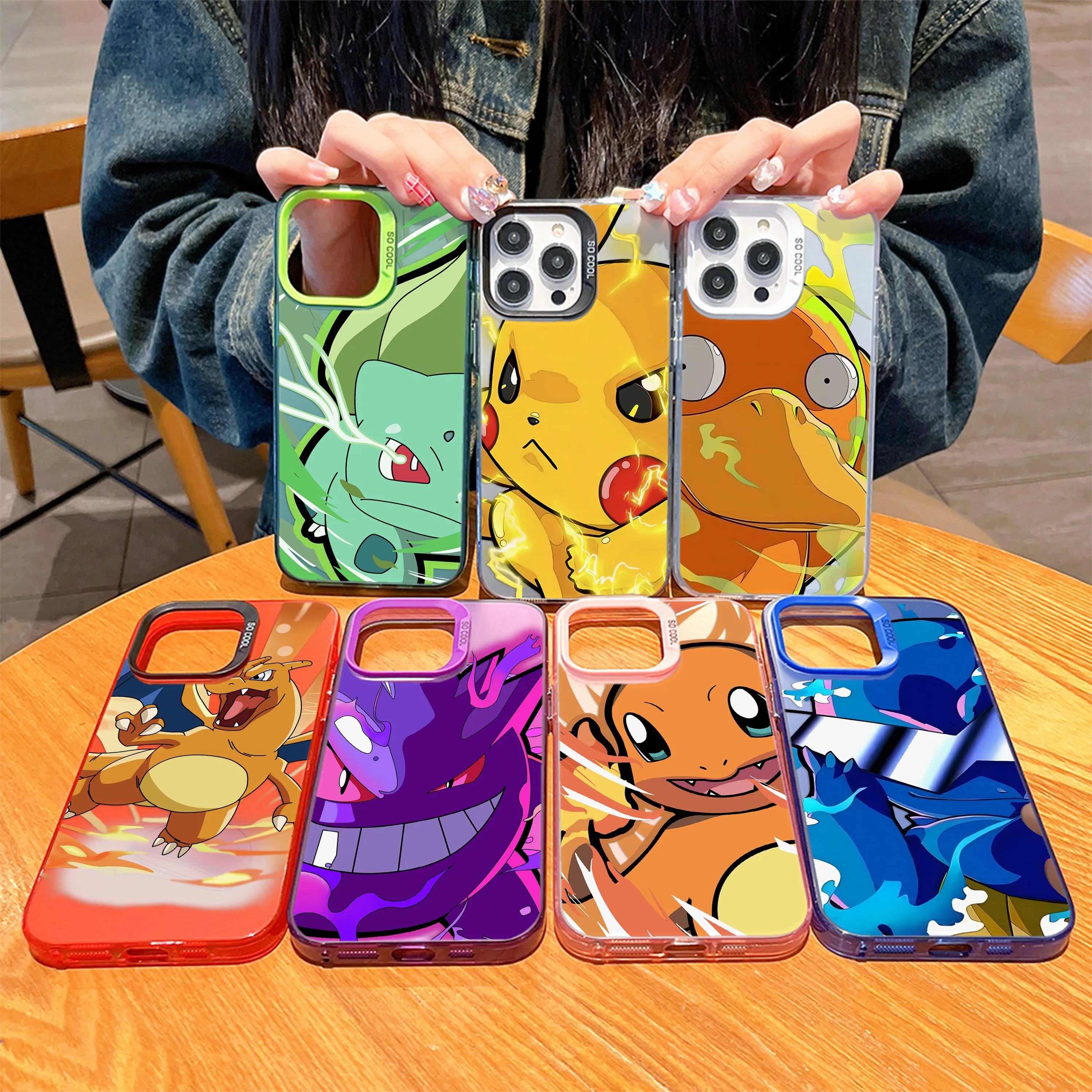 ピカチュウ　ケース アニメポケモン Gengars ピカチュウ電話ケース iphone 16 15 14