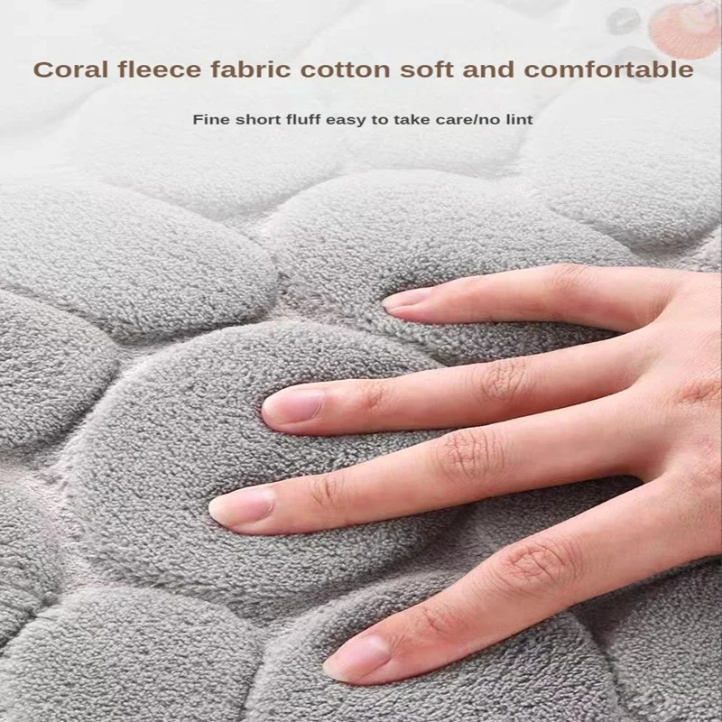 Embossed Cobblestone 3D Non-Slip Quick-Dry Bath Mat