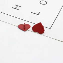 Universal Adhesive Metal Heart Phone Charm and Ring Stand Holder - Metal (Red)