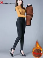 Winter Thicken Jeans Pencil Denim Pants Women Plush Velvet Lined Warm Skinny Vaqueros Streetwear High Wasit Stretch Kot Pantolon - Image 2