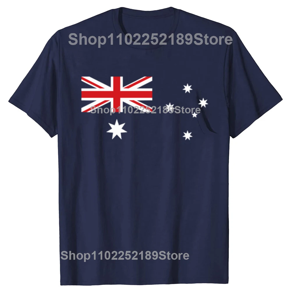 Humorous Australian Flag Graphic Men's Oversized Cotton T-Shirt