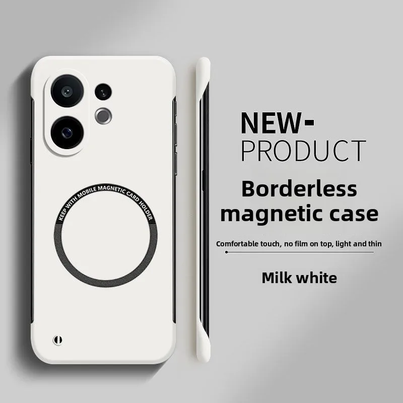 Ultra-Thin Magnetic Frameless Matte Phone Case - Premium Hard PC Protective Cover