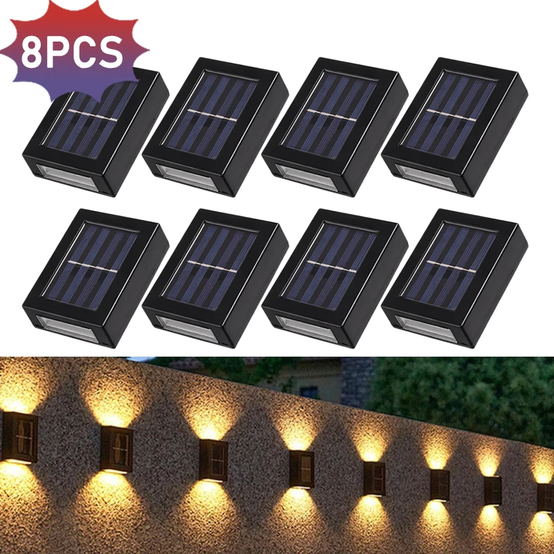 decorative solar lights Solar Wall Lamps LED Outdoor Fence Deck Path Garden Patio Pathway Stairs Lights solar hanging lanterns Solar Lamps