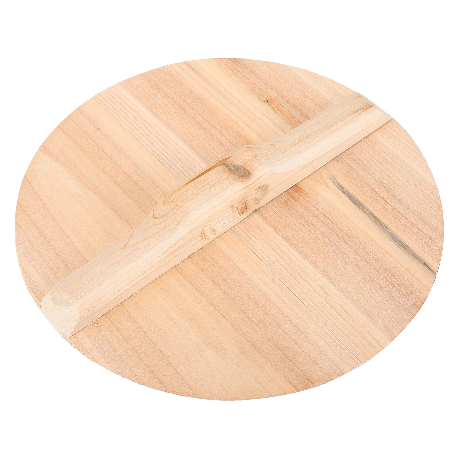 25cm Diameter Wooden Pot Lid Stir Fry Wok Cover Natural Wood Kitchen Cookware Parts Anti Overflow Pot Cover Commercial Kitchen