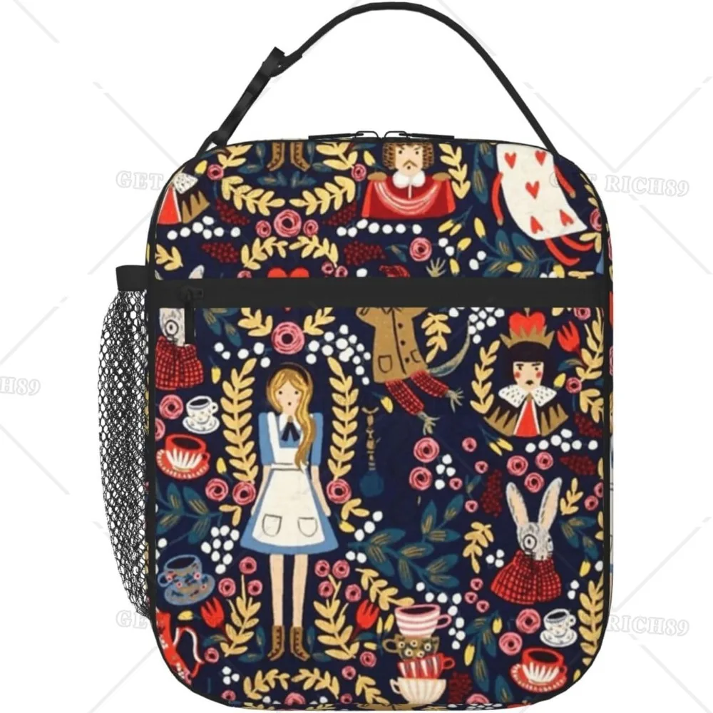 

Nutcracker Ballet Dance Printed Insulated Soft Lunch Bag with Side Pocket Lunch Box Thermal Meal Tote for Women Work Picnic