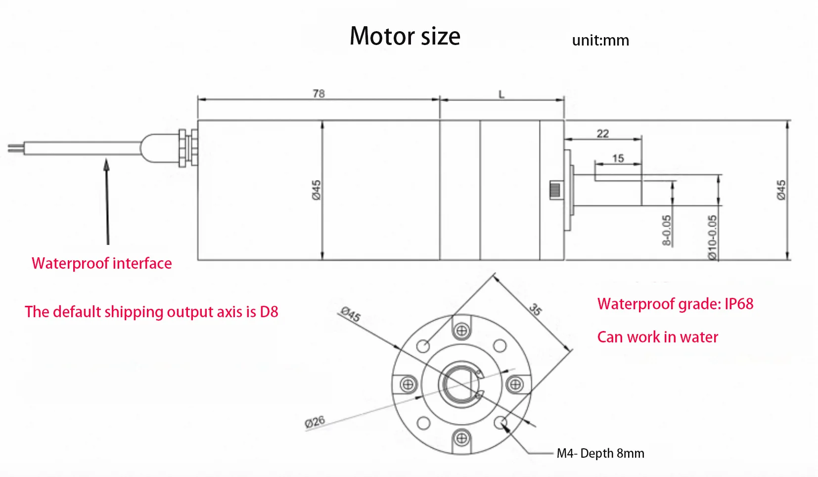  귯õ  DC ,    ӵ , IP68 , 140kgf.cm, 45mm, 12V, 24V