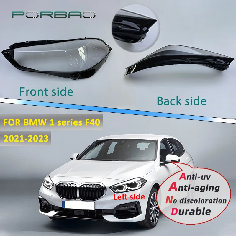 Car Front Headlamp Caps For BMW 1 Series F40 2021 2022 2023 Glass