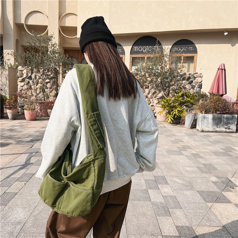 2022 New Denim Shoulder Bags For Women Casual Female Handbags Jeans Shoppers Eco Bag Large Capacity Travel Canvas Crossbody Bags