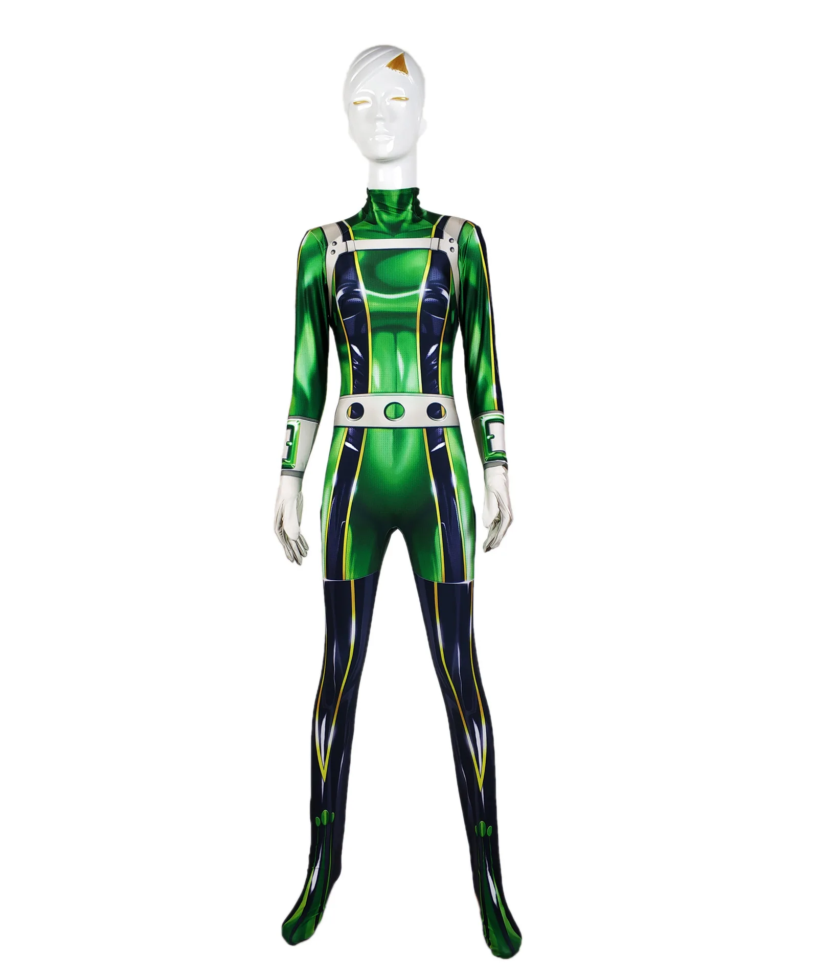 My Hero Academia-Inspired Tsuyu Asui (Froppy) Spandex Jumpsuit Cosplay Costume for Women