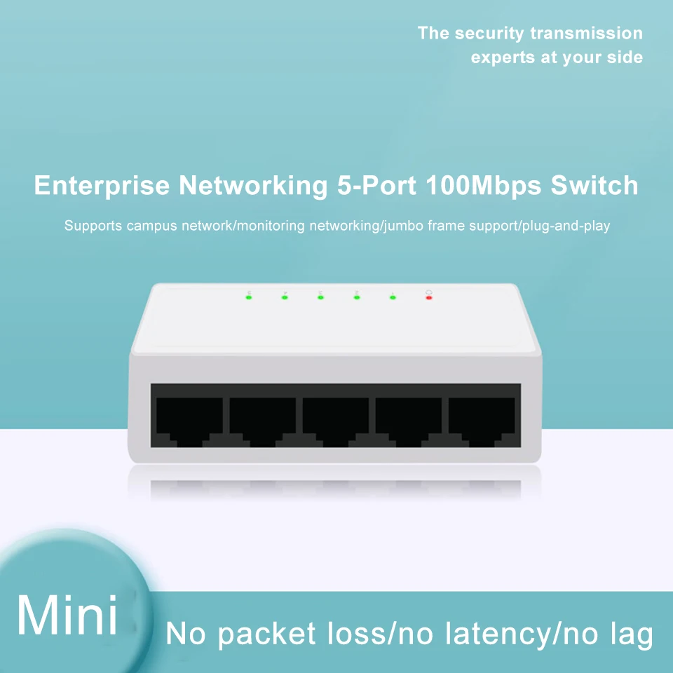 Kuwfi-desktop Switch Ethernet Portas Switch de Rede Rj45 10 Mbps 100mbps Rápido Adaptador Ethernet Largura de Banda 1gbps Mdi Mdix - Imagem 3