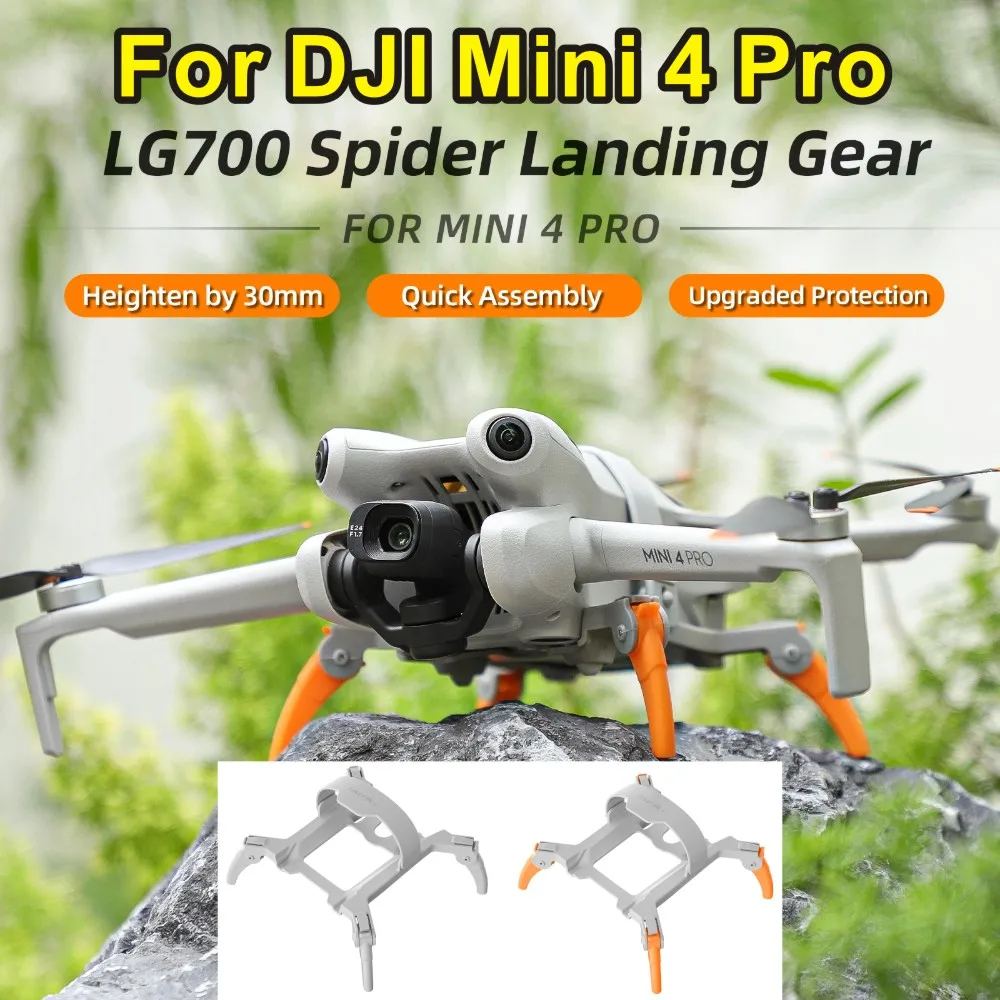 

For DJI Mini 4 Pro Heightened Tripod Folding Landing Quick Protection Stand Spider Tripod Accessories Drone Accessories