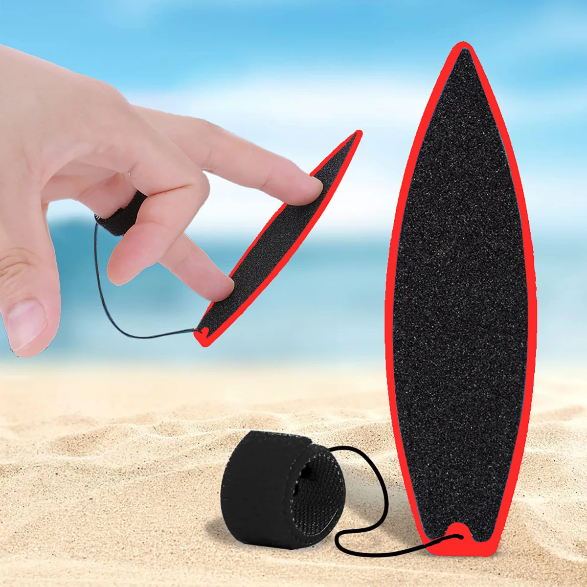 Finger Surfboard Mini Fingerboard Toy Relieve Stress Surfboard for Kids Teens Adults 1PC