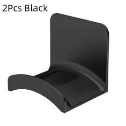Wall Mounted Headphone and Controller Holder - Under Desk Hook and Display Stand (2Pcs Black)