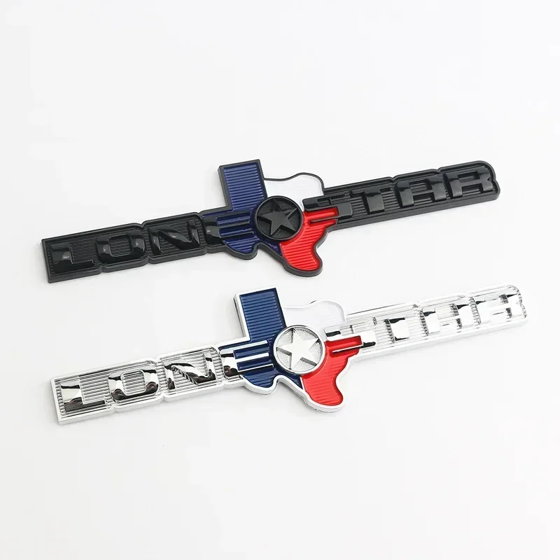 1pcs x 3D ABS 텍사스 에디션 Lone Star FENDER 엠블럼 배지 CHEVY SILVERADO GMC SIERRA 트렁크 스티커 데칼