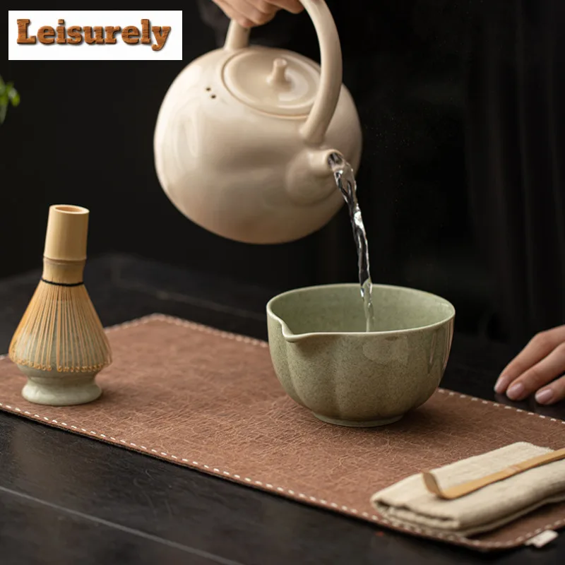 Japanese Matcha Green Imitation Song Tea Tool Set Ceramic Matcha Bowl Tea Stand Matcha Bree Matcha Bree Tea Set Accessories