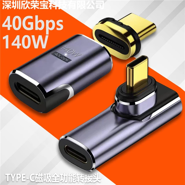 2 Adattatori USB C Magnetici 140W - 40Gbps, 8K@60Hz, Per MacBook E Dispositivi Type-C