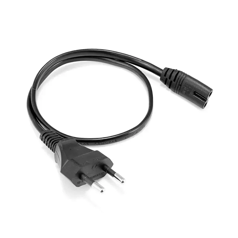 Cavo Di Alimentazione 2 Slot Non Polarizzato, IEC-320-C7 A CEE 7/16, Per Notebook, Stampante, PS4, Confezione Da 2, Per Viaggi In Europa