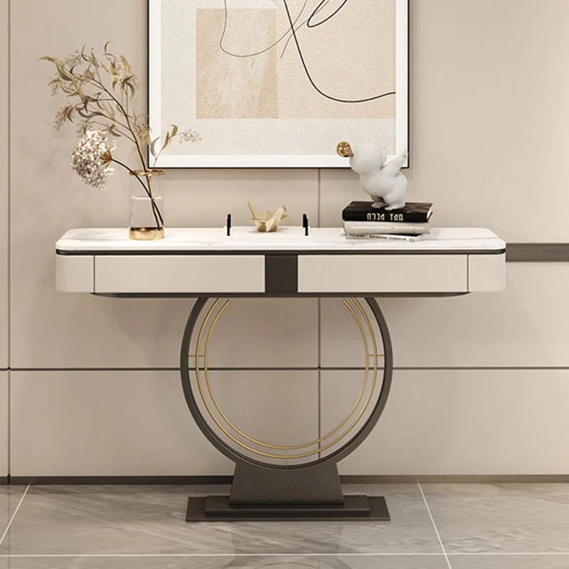 Consolle di lusso italiano Consolle da ingresso per soggiorno estetico moderno con contenitore Mobili Stoliki Do Salonu alla moda - immagine 6