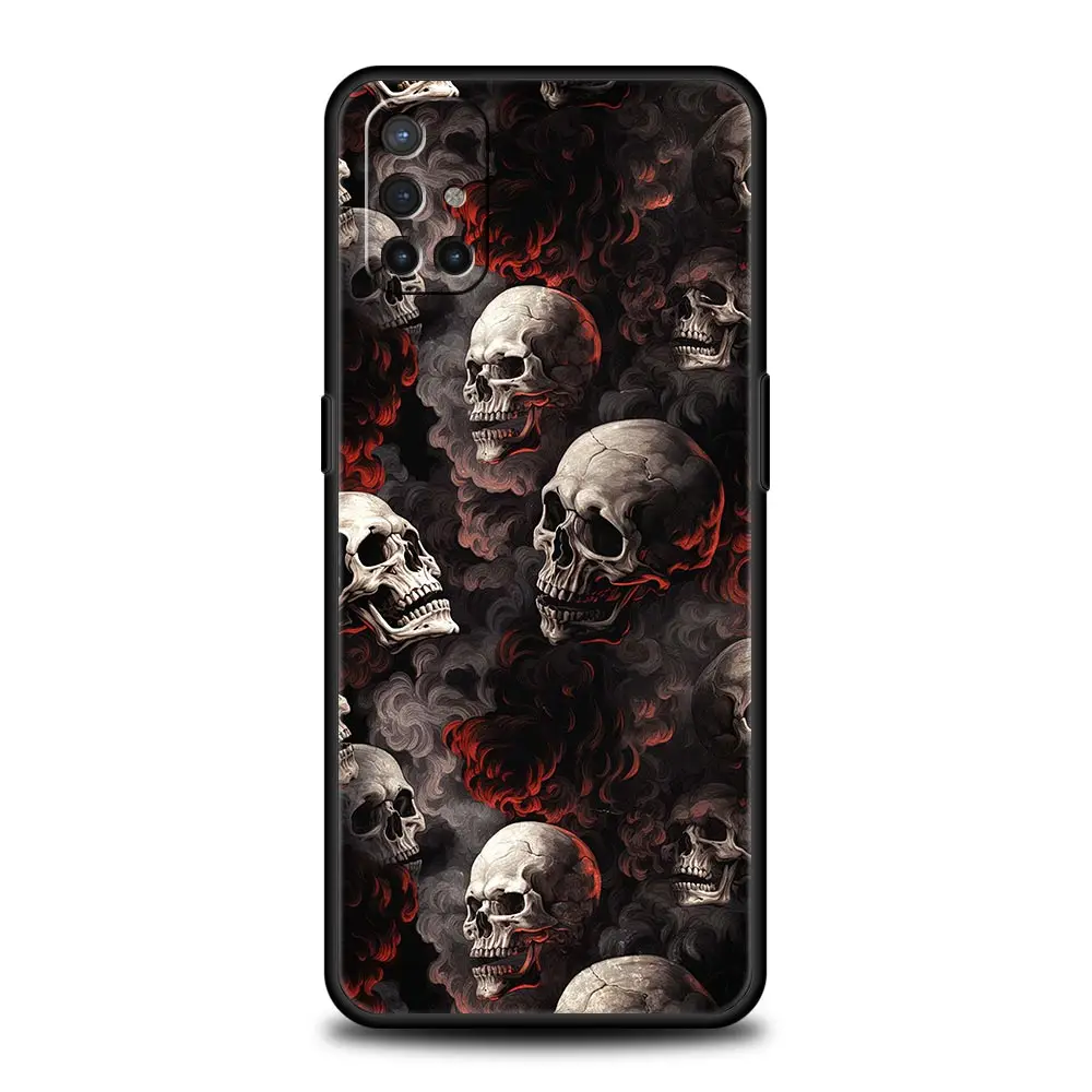 Soft TPU Terror Black Skull Design Phone Case