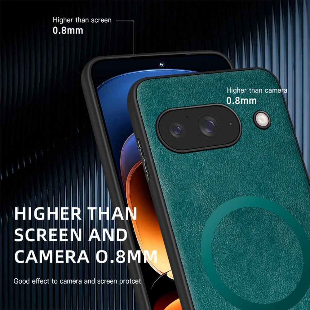 Vintage Classic Leather Magnetic Phone Case - Shockproof Back Cover