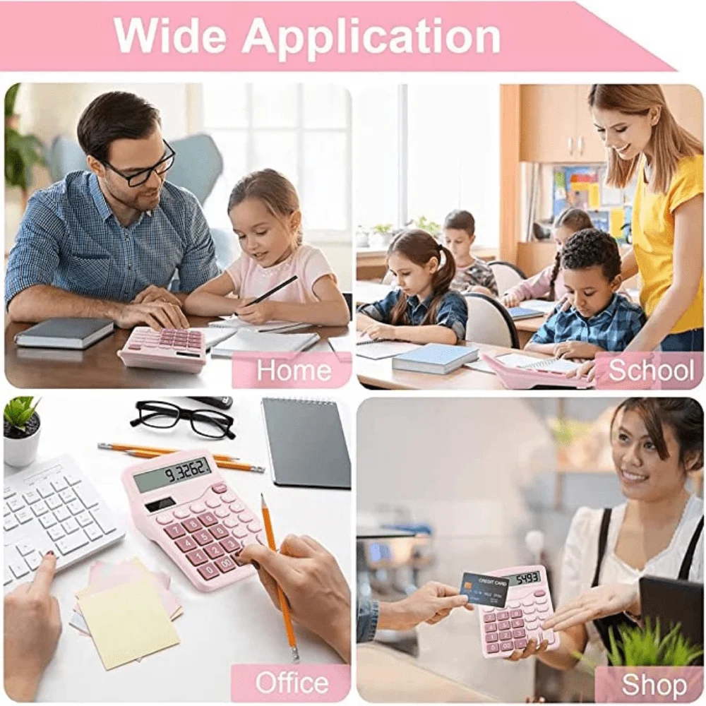 Scientific Calculator 1Pcs Solar Scientific Calculator Desktop Financial Office Computer Calculators Large Display Office Calculators Cute