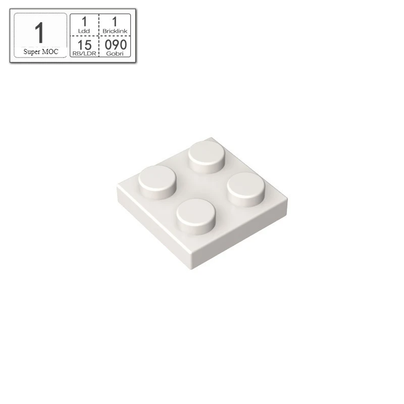 10pcs 3022 플레이트 얇은 피규어 부품 플레이트 2x2 벽돌 컬렉션 대량 모듈형 장난감 기술 DIY 빌딩 블록 액세서리