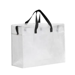 Heavy Duty Clear Storage Bag with Reinforced Handles for Easy Carrying (S)