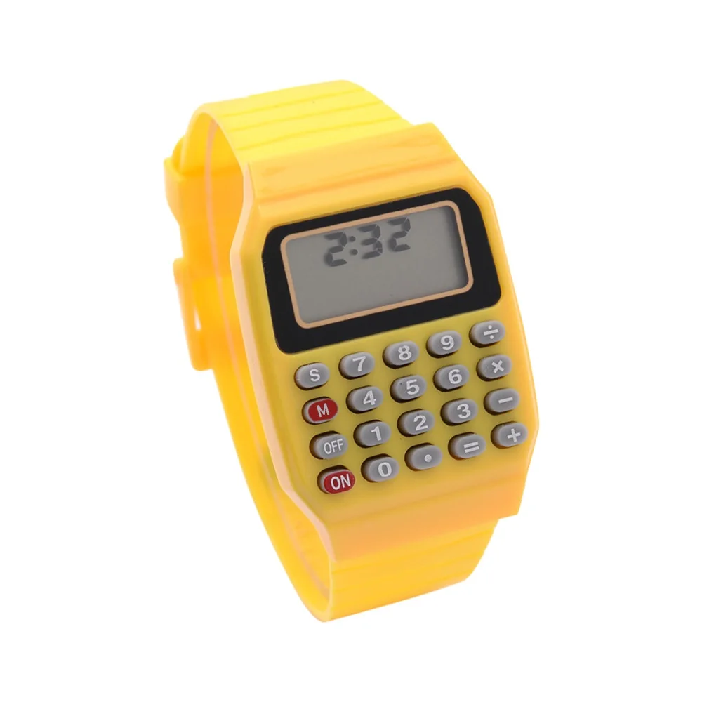 Description Picture 5 of itemChildren Electronic Calculator Silicone Date Multi-Purpose Keypad Wrist Watch Au13 19 Droship