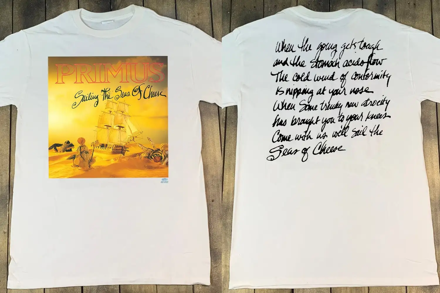 Primus Sailing The Seas Of Cheese 1991 Tour T-Shirt Primus
