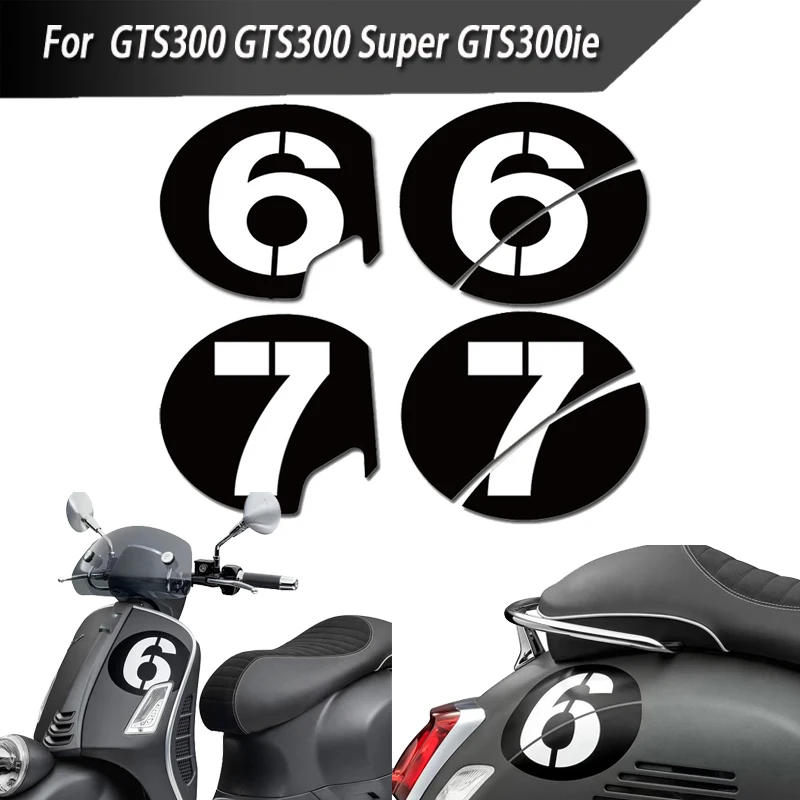 No. 6 / 7 Motorcycle Sticker Decals Decoration Water Proof For Vespa Stickers SEI GIORNI II EDITION 300