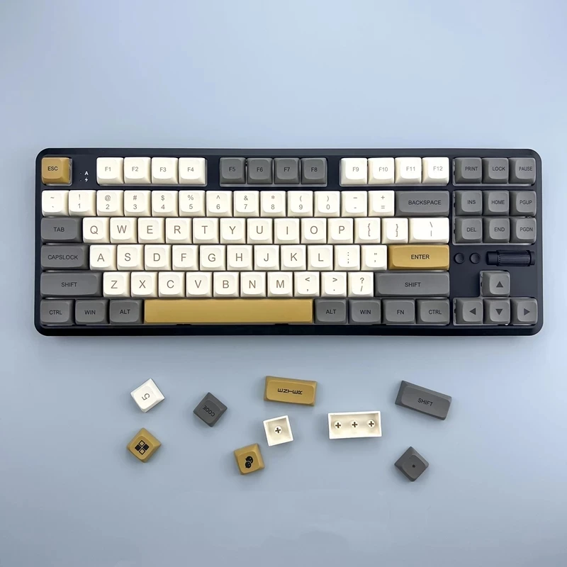 

125 Keys/Set Dawn Keycaps PBT Dye Subbed Key Caps XDA Profile Keycap With 1.75U 2U Shift For Customized Mechanical Keyboards