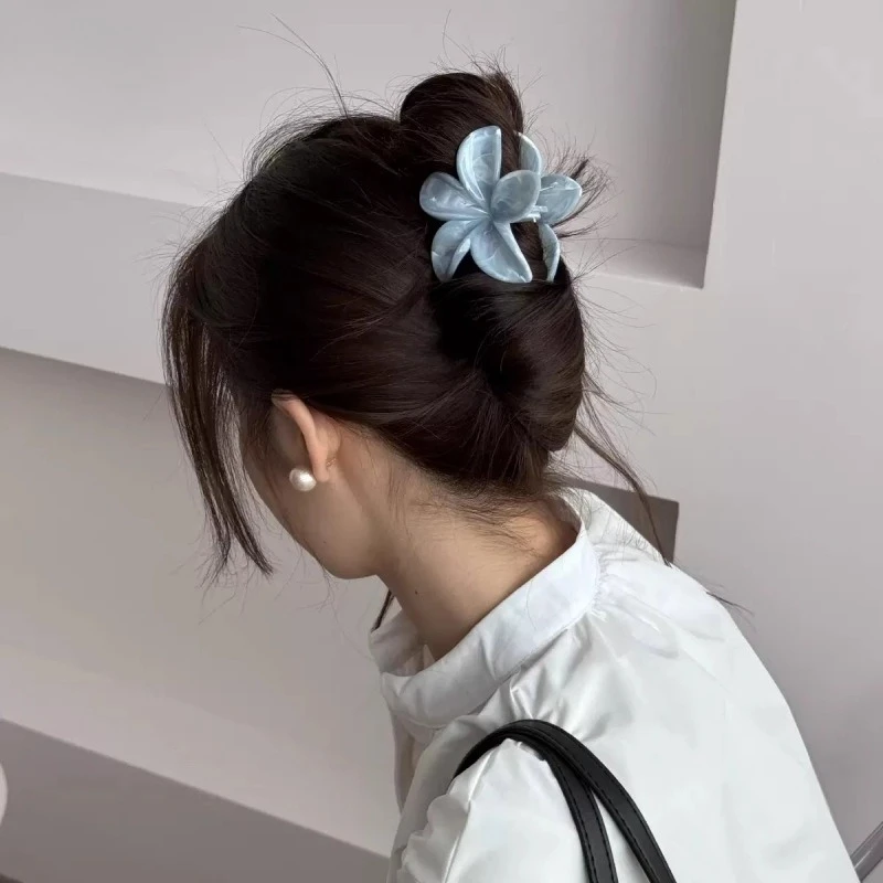 꽃 머리 발톱 여름 해변 여행 머리 잡기 클립 여자 여자 여성 패션 상어 클립 보헤미안 스타일링 바레트 머리 장식