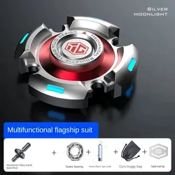 Luminous Metal Stress Relief Fidget Spinner Toy (Silver flagship suit)
