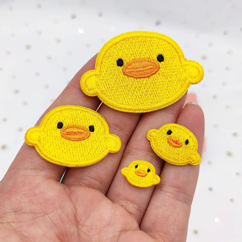 Cute Duckling Embroidered Patch - Iron On Or Sew On, 8x3.5 Cm, For Clothes, Bags, DIY Crafts - View #5