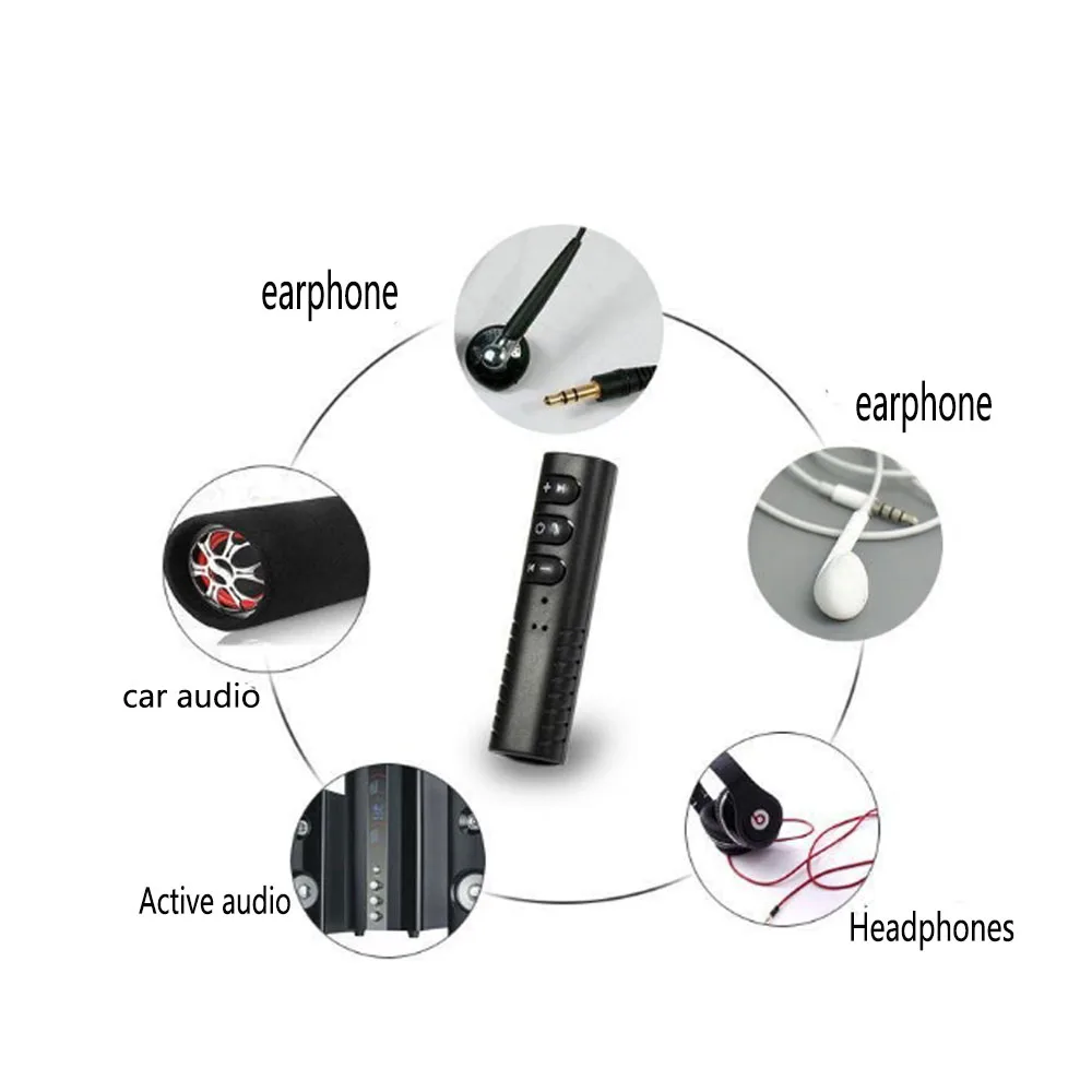 3.5mm Jack Bluetooth Receiver Car Kit Hands free Music Audio Receiver Adapter Auto AUX Kit for Speaker Headphone Car
