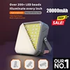 Solar Camping Light 20000Mah Power Bank Charging Powerbank External Battery Portable Charger Spare Battery for Iphone Samsung 1
