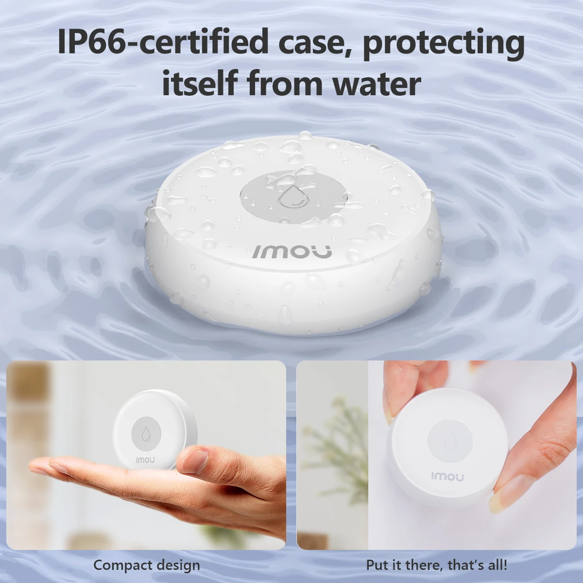 IMOU Smart Water Leak Sensor WiFi Zigbee IP66 Water Immersion Detection Alarm IMOU Life App Monitoring Smart Home Automation