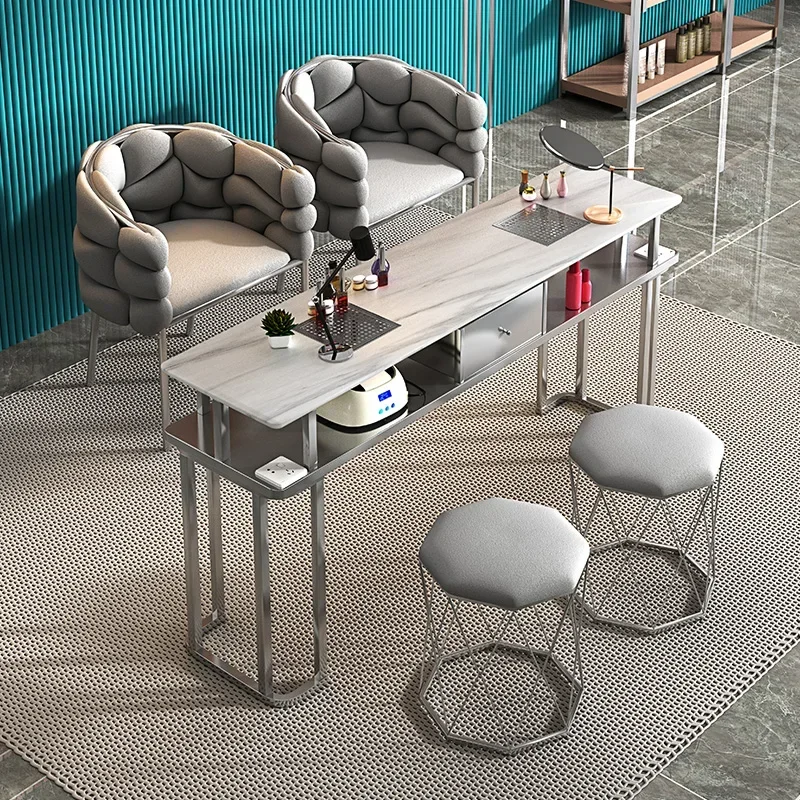 

Nail Table for Nail Salon Tables Desk Professional Manicure Portable Nails Equipment Furniture Station Aesthetic Mesa De Supply