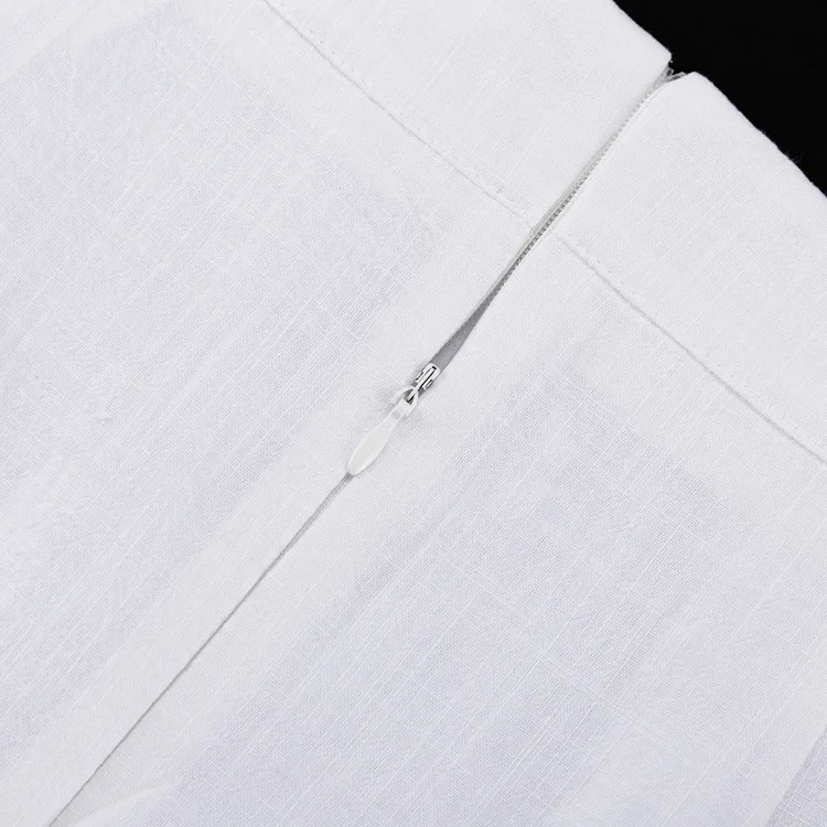 Conjunto de 2 piezas de falda larga blanca de cintura alta para mujer: top ajustado sin mangas y falda larga informal, conjuntos de patchwork para mujer