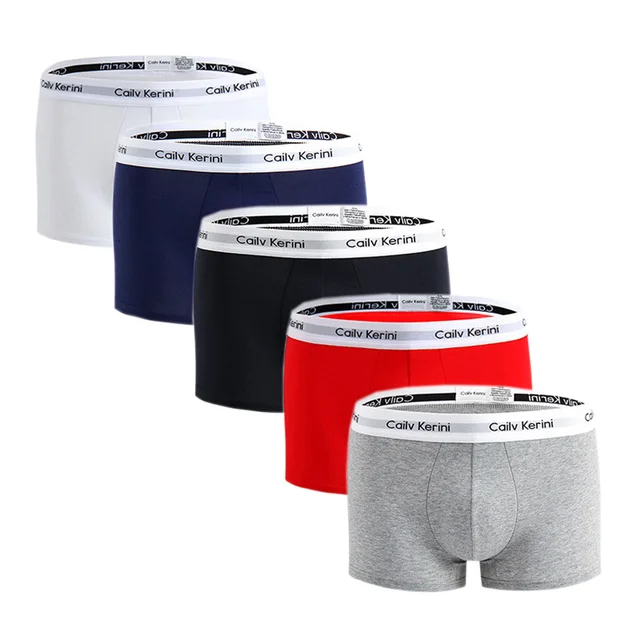 Cailv Kerini 5pcs/lot Mens Panties Set Letters Comfort Boxer Underwear  Short Men Underpants Boxer Vetement Homme Underpants - Boxers - AliExpress