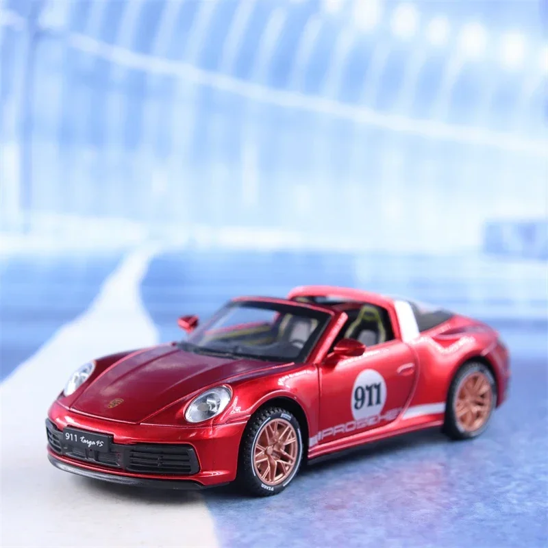 ミニカー Porsche 911 Targa 4S paul's Model 1:32 Porsche 911 Targa 4S Alloy Convertible Sports Car Model