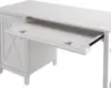 Computer Desk with Storage | Farmhouse PC Table for Home Office in Pure White Oak | 54W x 24D 6